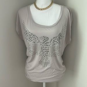 Express light gray slouchy blouse